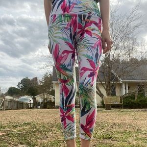 Evolution and Creation Tropical Print Leggings size medium